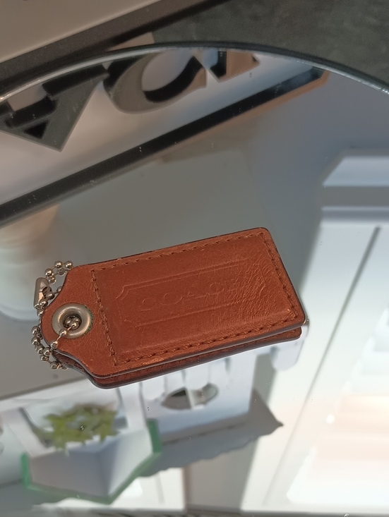 Coach Accessories - COACH Light Brown Leather Hang Tag
